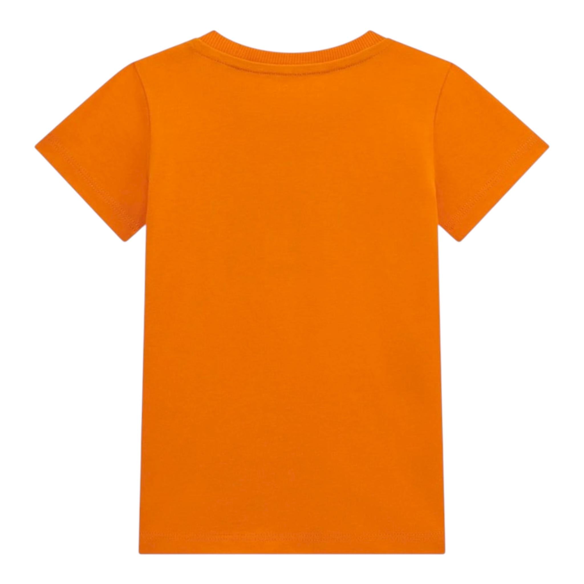 Guess T-Shirt Girocollo Tinta Unita con Stampa per Neonato N5RI25K8HM4N ARANCIONE GUESS 