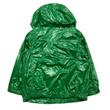 Freedomday Glänzende Einfarbige Jacke Mit Kapuze Grün Für Kinder