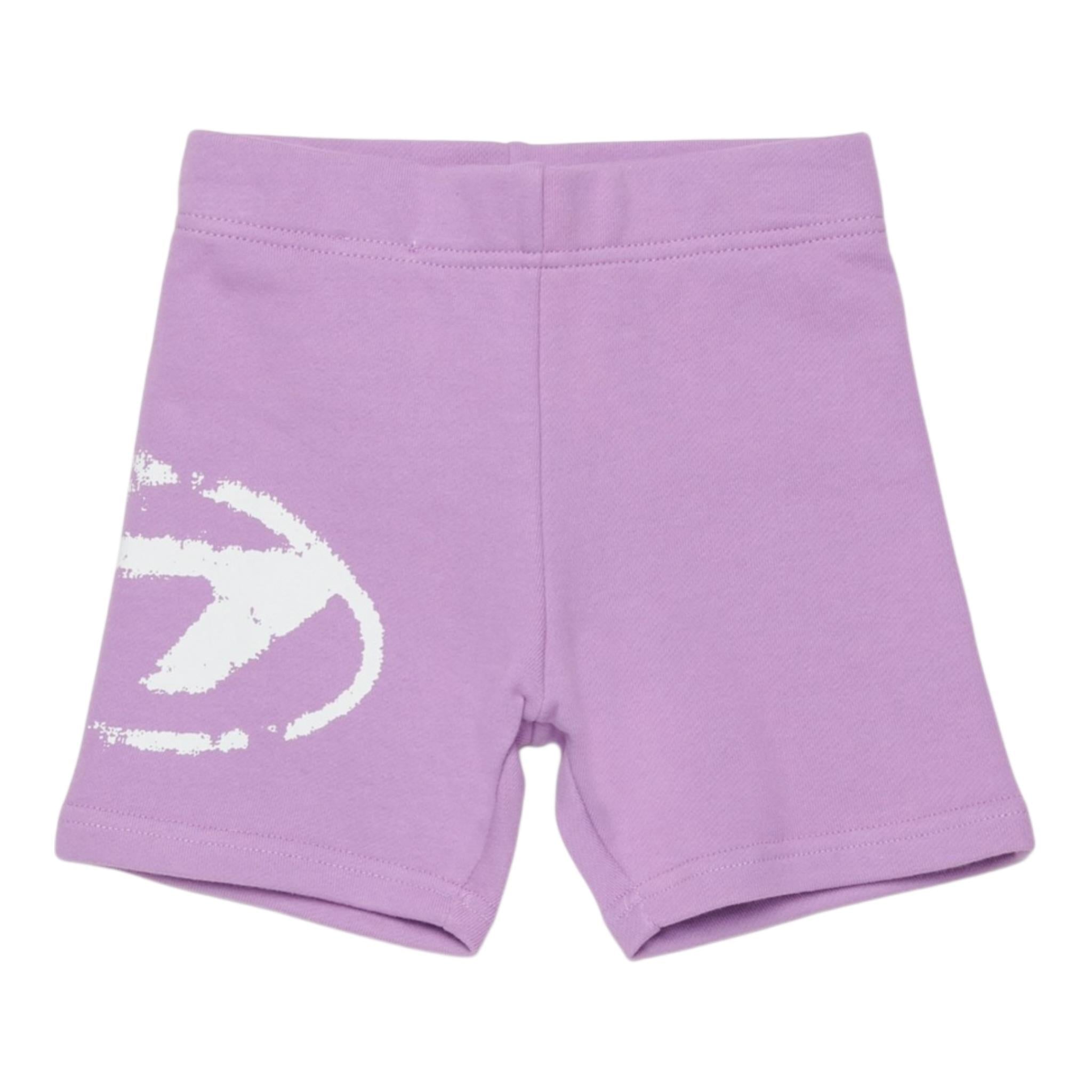 Diesel Short tinta unita con Logo Lilla per Bambina K00630J LILLA DIESEL 