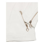 Lu Lu By Miss Grant Giubbino In Ecopelle Tinta Unita con Zip per Bambina LL3590 BIANCO LU LU BY MISS GRANT 
