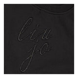LIU JO felpa modello crop tinta unita con stampa Nero per Bambina GF4092X NERO LIU JO 