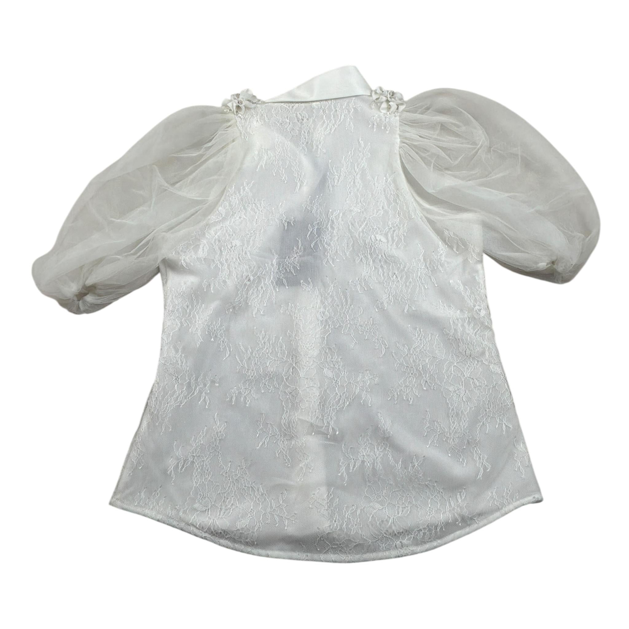 Nunzia Corinna Completo 2 Pezzi Camicia-Gonna Bianco per Bambina NJ4115631 BIANCO NUNZIA CORINNA 