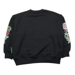 JOHN RICHMOND felpa chiusa girocollo tinta unita con ricami Nero per Bambina RGA25089FE NERO JOHN RICHMOND 