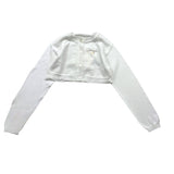 Twinset Einfarbiger Bolero mit Knöpfen Weiß für Baby Mädchen
