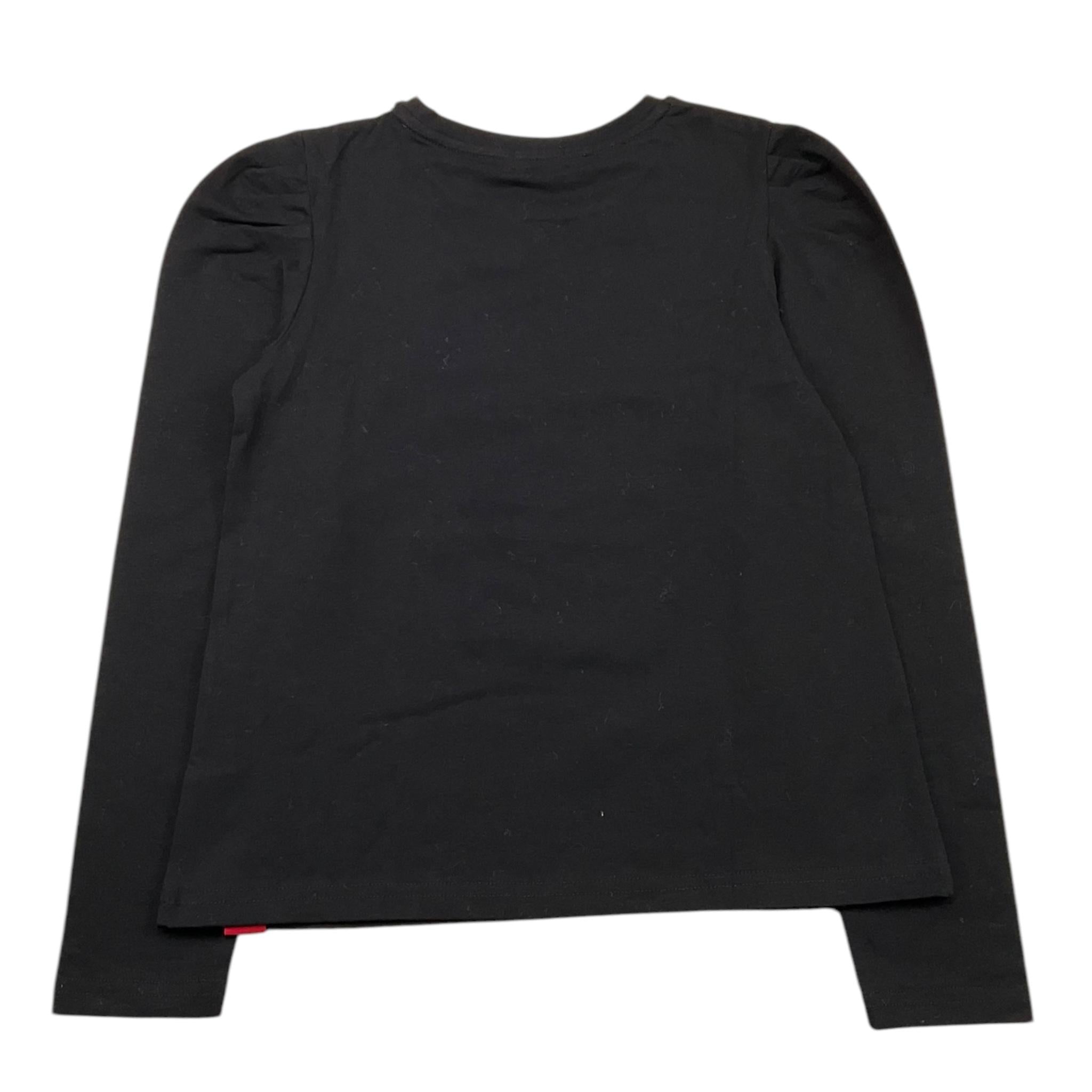 CANADA HOUSE shirt girocollo tinta unita con stampa paillettes Nero per Bambina 24481021 NERO CANADA HOUSE 