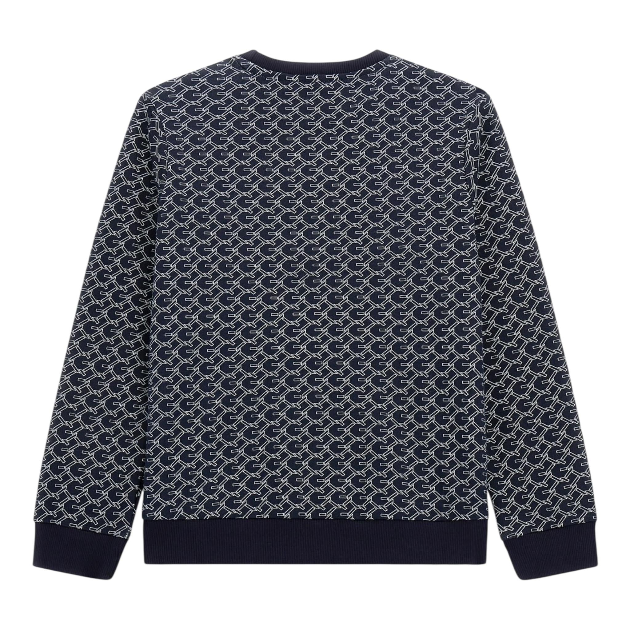 GUESS felpa chiusa girocollo tinta unita con stampe Blu per Bambino N4YQ22KA6R3 BLU GUESS 