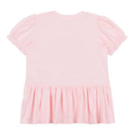 Moschino Abito Tinta Unita con Stampa per Neonata MDV0C7 ROSA MOSCHINO 