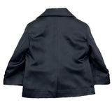 Shako‘ Einfarbige Jacke mit schwarzem Knopf für Neugeborene