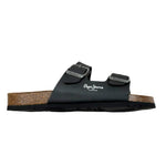 Pepe Feamo Ciabatta Tinta Unita con Stampa per Bambino PBS90054 NERO PEPE JEANS 