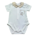 Le Bebe Body Mezza Manica Tinta Unita con Colletto per Neonato LBB5279 BIANCO LE BEBE 