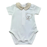 Le Bebe Body Mezza Manica Tinta Unita con Colletto per Neonato LBB5279 BIANCO LE BEBE 