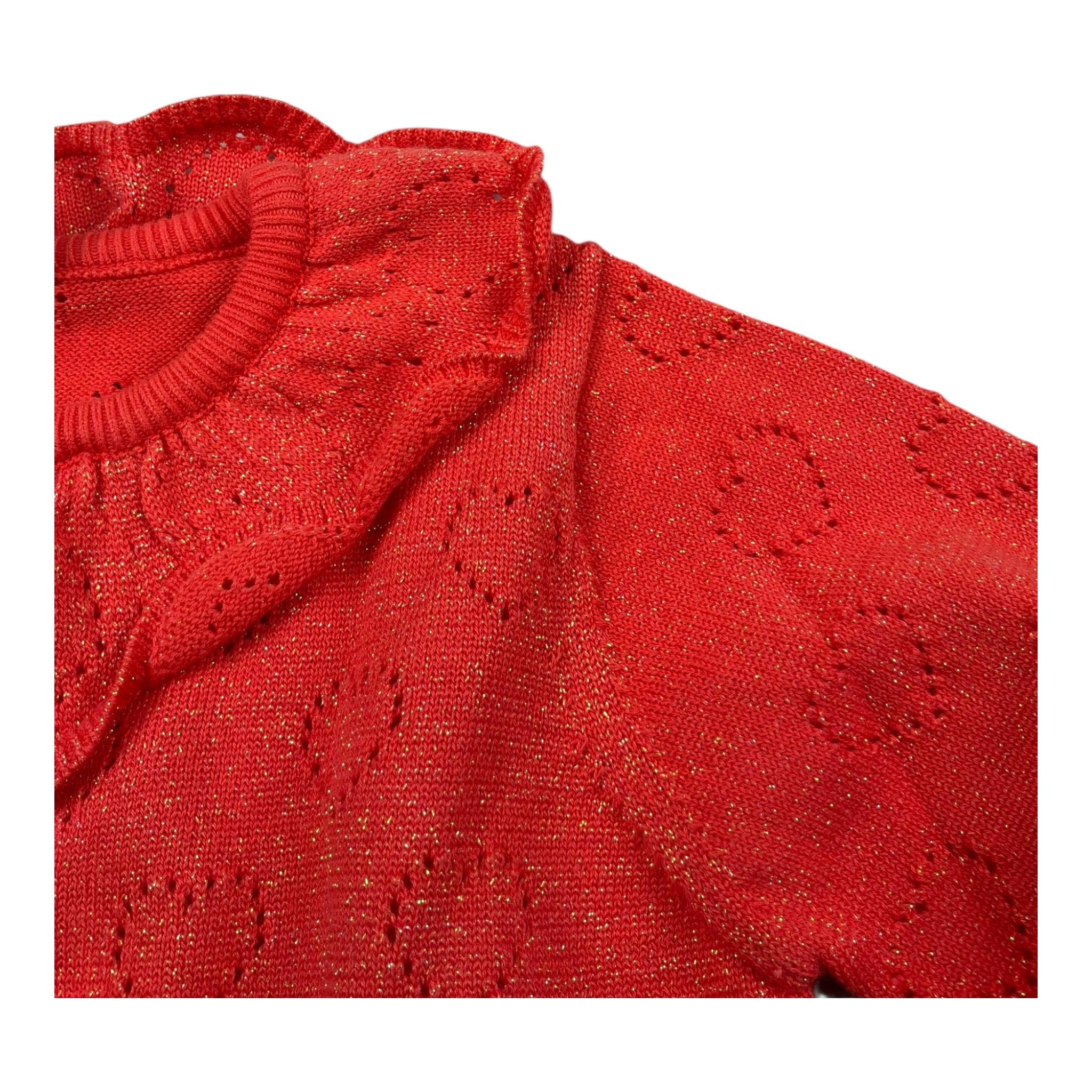 Carre'Ment Beau Cardigan Tinta Unita con Trafori per Neonata Y05219 CORALLO CARRE'MENT BEAU 