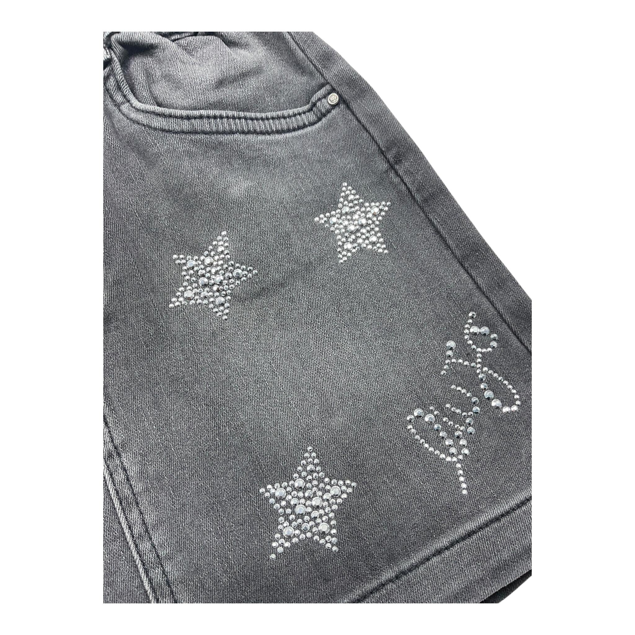 LIU JO gonna tinta unita in denim Grigio per Bambina KF4080D4119 GRIGIO LIU JO 