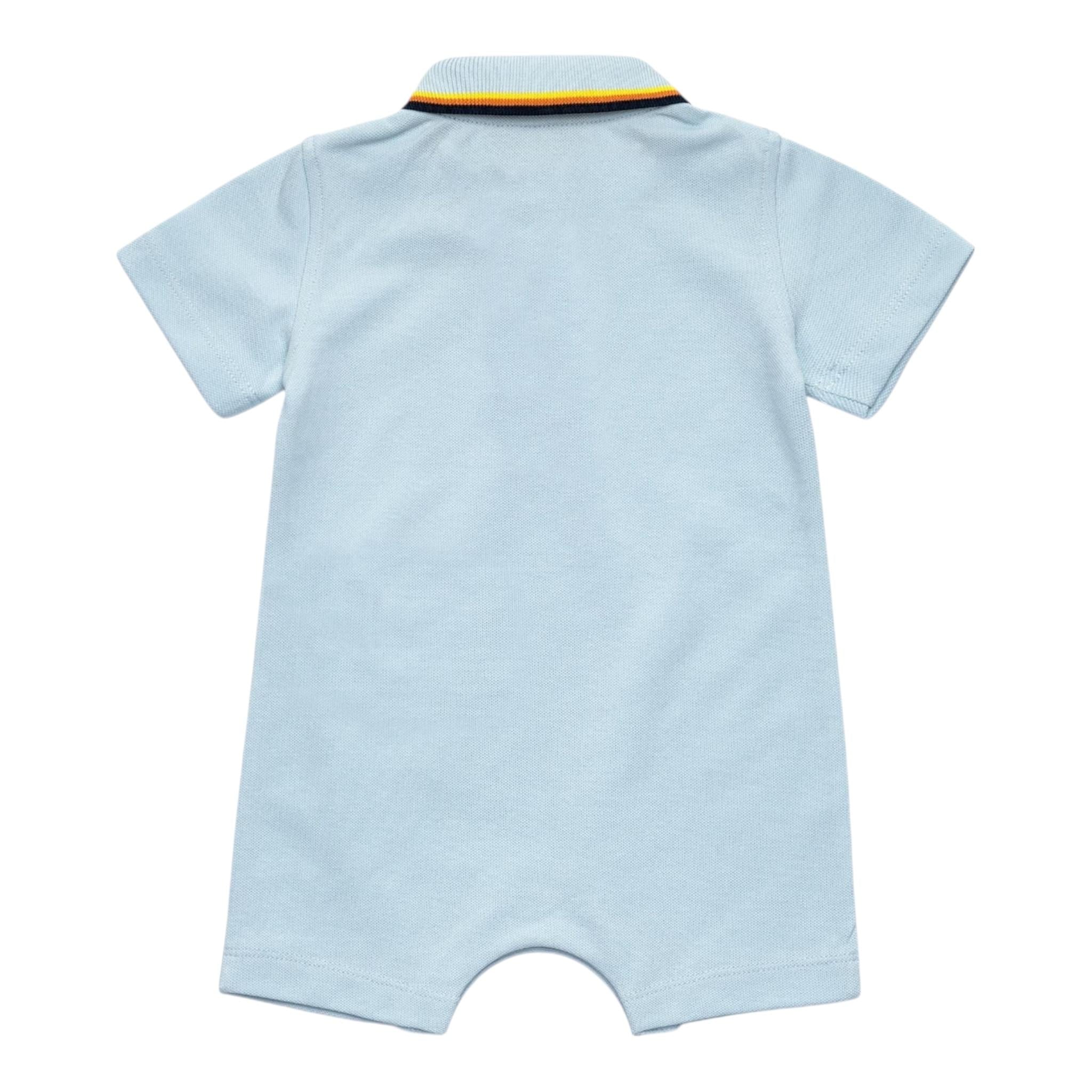 K-Way Pagliaccetto Mezza Manica Tinta Unita con Stampa per Neonato K71373W AZZURRO K-WAY 