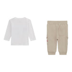 GUESS completo 2 pezzi shirt-pantalne tuta  Bianco/beige per Bambino N4YG10AK8HM3 BIANCO/BEIGE GUESS 