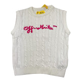 Off-White Solid Color Print Weste Weiß für Mädchen