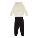 EMPORIO ARMANI completo 2 pezzi felpa-pantalone bicolore Panna/nero per Bambino 8NBV54 PANNA/NERO EMPORIO ARMANI 