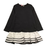 VICOLO abito felpa girocollo tinta unita manica lunga Nero per Bambina 3141V00100 NERO VICOLO 