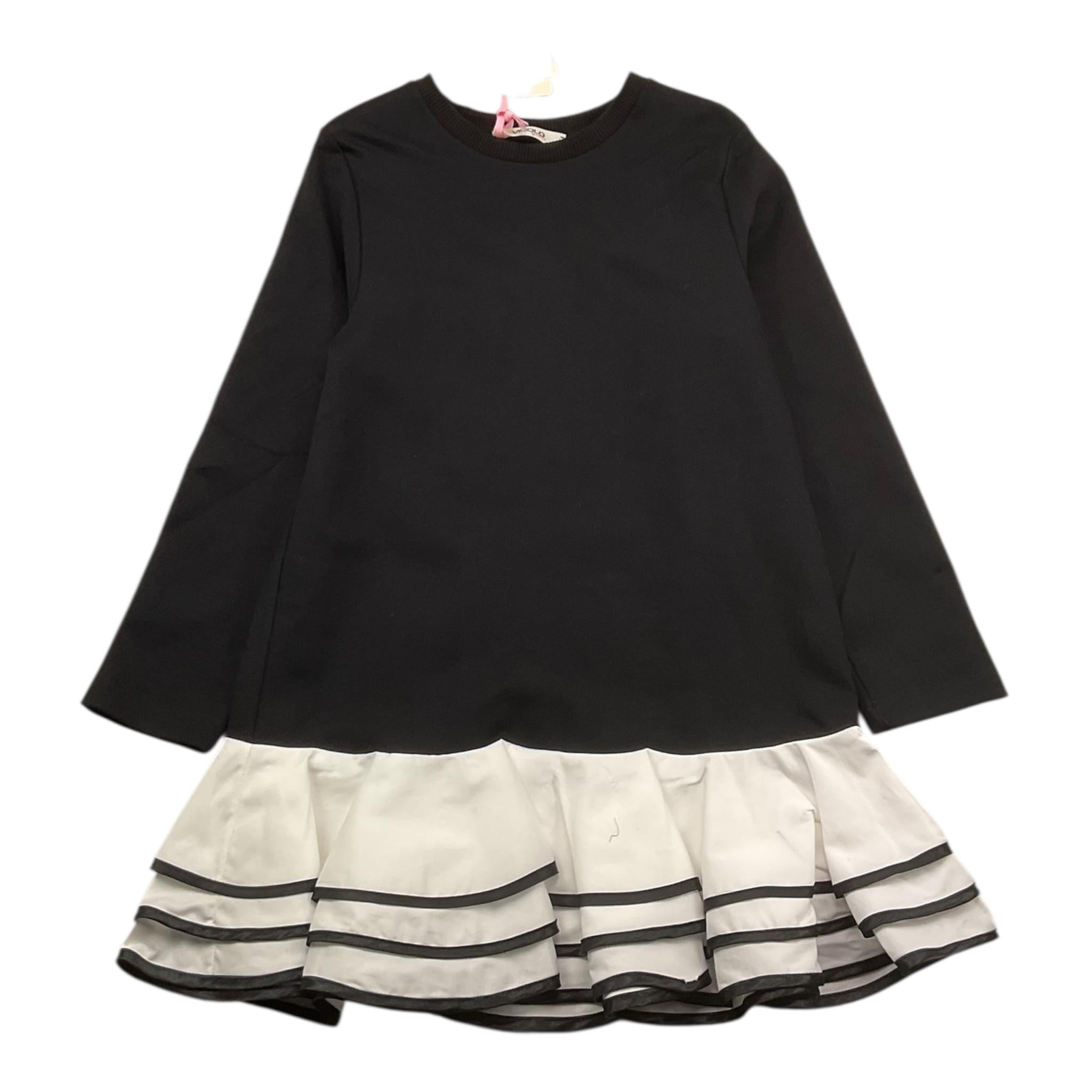 VICOLO abito felpa girocollo tinta unita manica lunga Nero per Bambina 3141V00100 NERO VICOLO 