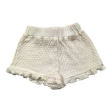 Bamboom+Babies Einfarbige Strick-Shorts mit elastischem Bund in Weiß für Baby-Mädchen