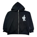 John Richmond Felpa con Zip E Cappuccio Tinta Unita per Bambina RGP26057FE NERO JOHN RICHMOND 