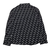 Daniele Alessandrini Langarmshirt Einfarbig Gedrucktes Muster Logo Schwarz Für Jungen