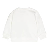MOSCHINO felpa chiusa girocollo tinta unita con stampa in contrasto Panna per Neonato MXF03Q PANNA MOSCHINO 