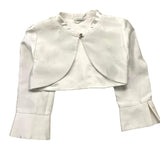 Mini Banda Einfarbiger weißer Bolero für Baby Mädchen