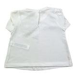 Liu Jo Einfarbiges T-Shirt mit Rundhalsausschnitt und weißem Aufdruck für Baby-Mädchen