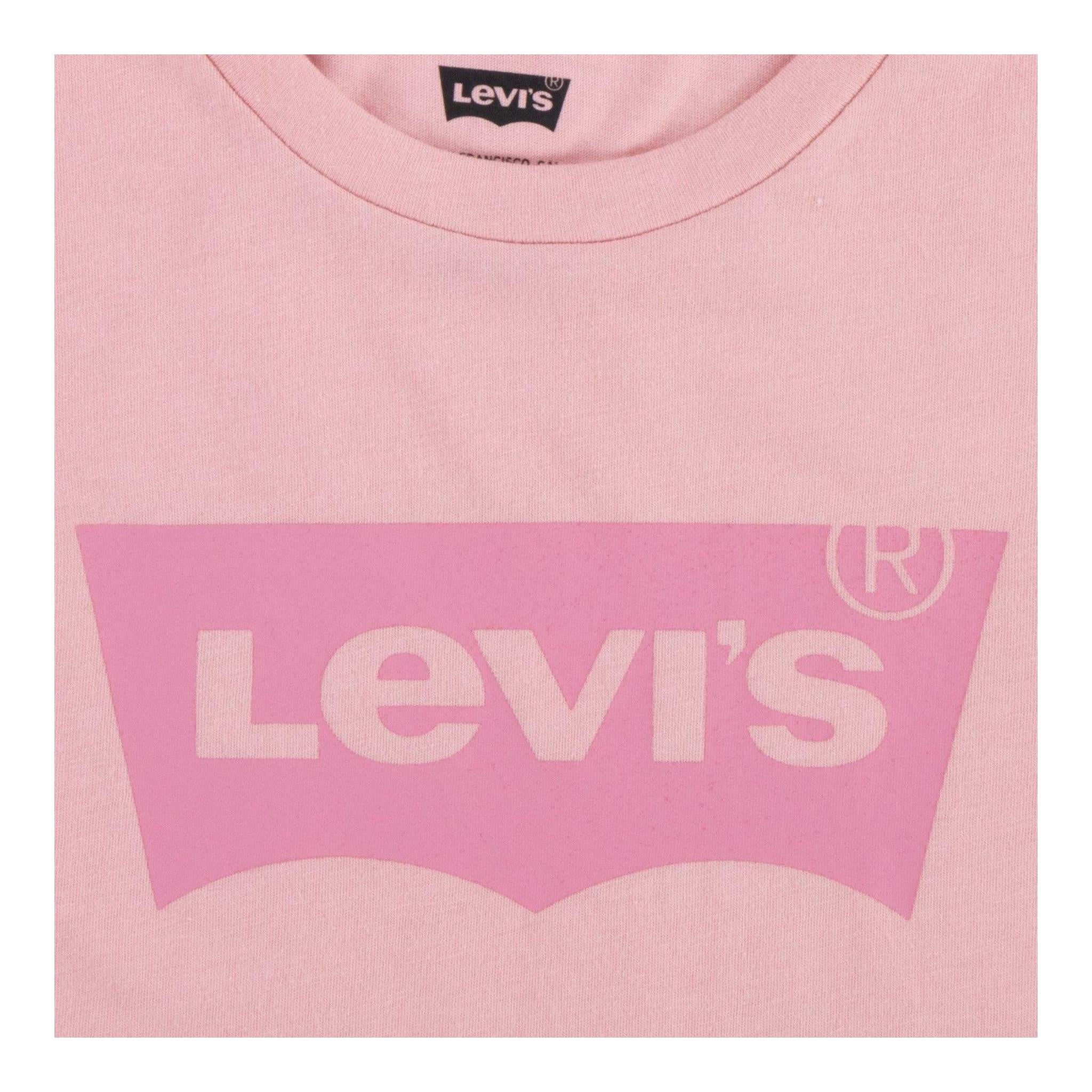 Levi'S T-Shirt Tinta Unita Girocollo con Stampa per Bambina 4E4234 ROSA LEVI'S 