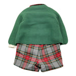 JULIANA cmpleto tricolore 3pz camicia-cardigan-salopette Bianco/verde per Neonato 24685 BAINCO/VERDE JULIANA 