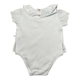 Laranjinha Body Tinta Unita con Colletto per Neonata 92951V5831R66 BIANCO LARANJINHA 