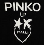 PINKO abito in maglia mezzo collo tinta unita con stampa in contrasto Nero per Bambina F4PIJGDR088 NERO PINKO 