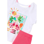 Mayoral Completo 2 Pezzi T-Shirt-Short Bianco per Bambina 32133X BIANCO MAYORAL 