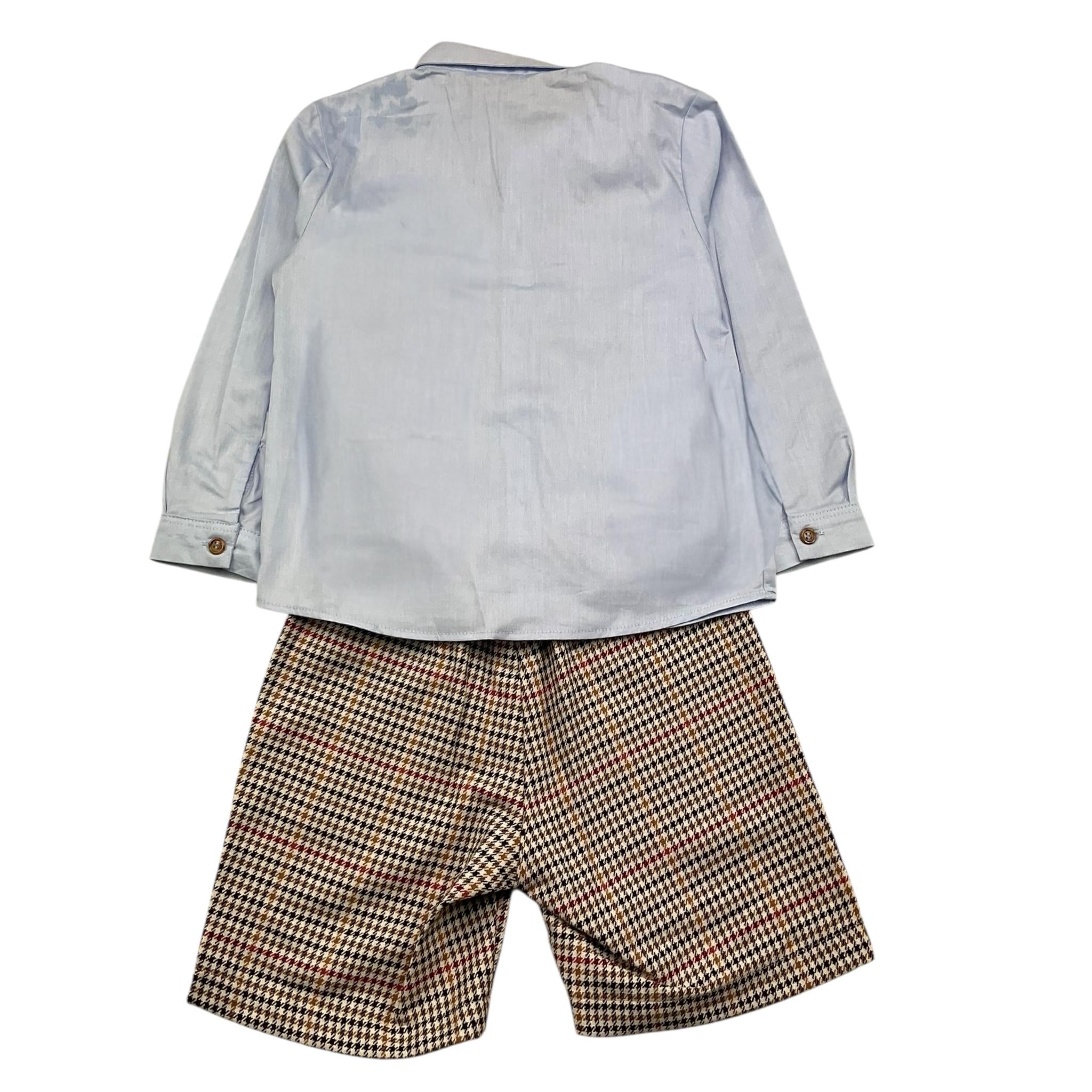 BARCELLINO completo 3 pezzi camicia-bermuda-papillon Azzurro per Neonato CMPLBR AZZURRO BARCELLINO 