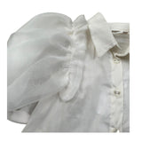 Miss Grant Camicia Mezza Manica Tinta Unita per Bambina MG1238J BIANCO MISS GRANT 
