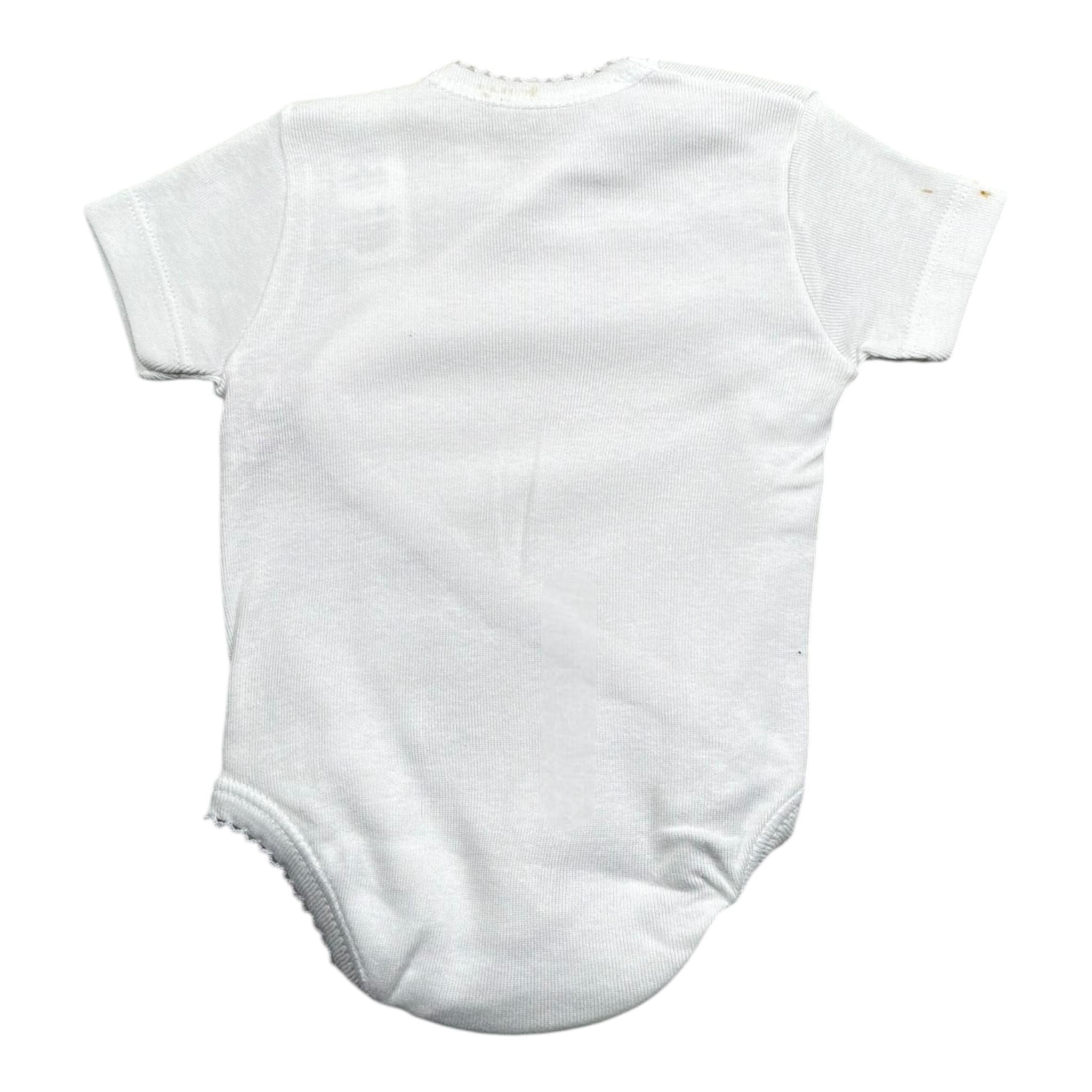 Calamaro Body Tinta Unita Traforato per Neonata EKEO BIANCO CALAMARO 