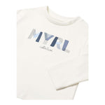 MAYORAL shrit girocollo tinta unita con stampa in contrasto Bianco per Neonato 108NX BIANCO MAYORAL 