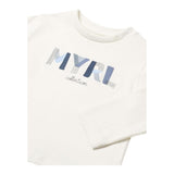 MAYORAL shrit girocollo tinta unita con stampa in contrasto Bianco per Neonato 108NX BIANCO MAYORAL 