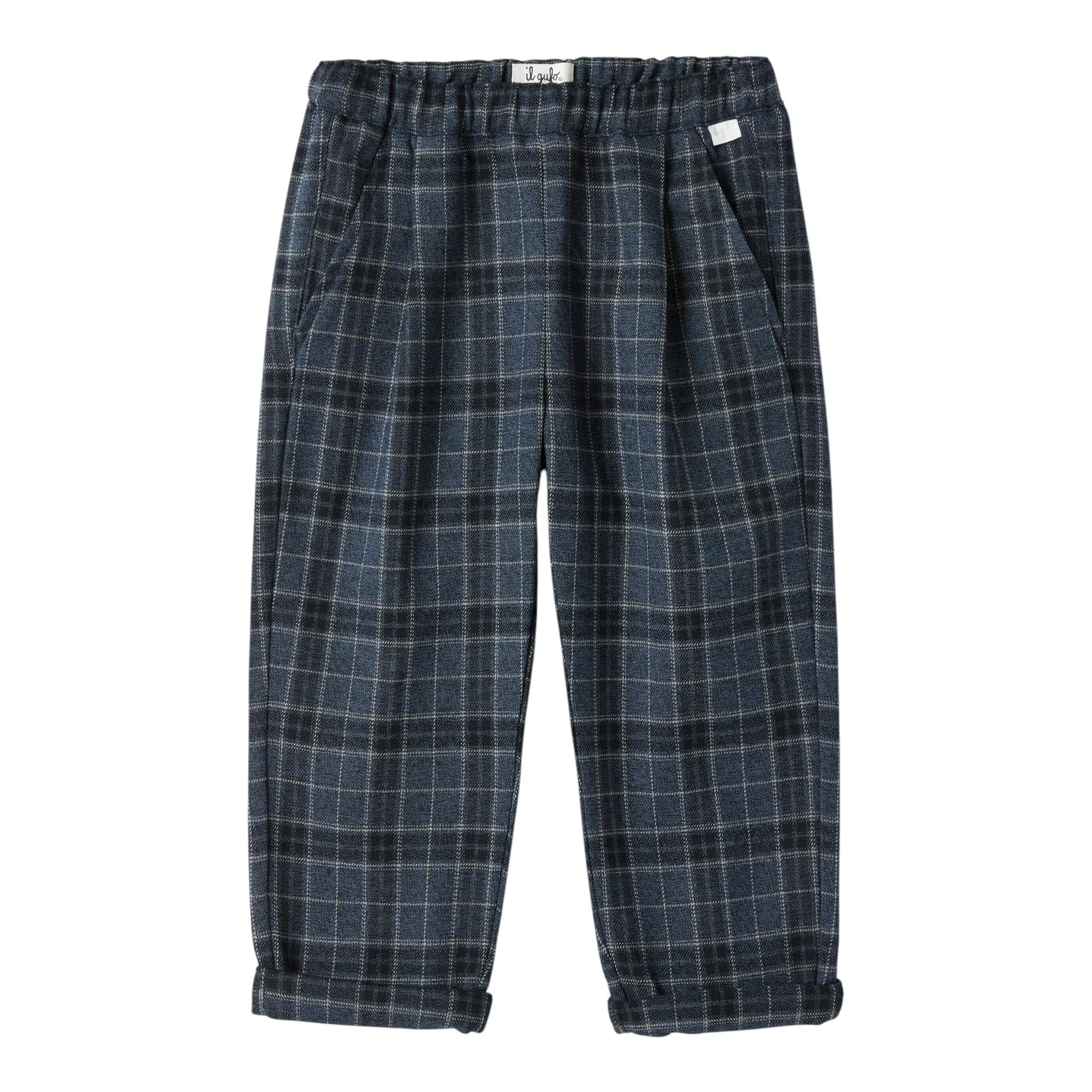 IL GUFO pantalone tinta unita con fantasia a righe Blu per Neonato A24PL291W3067N BLU IL GUFO 