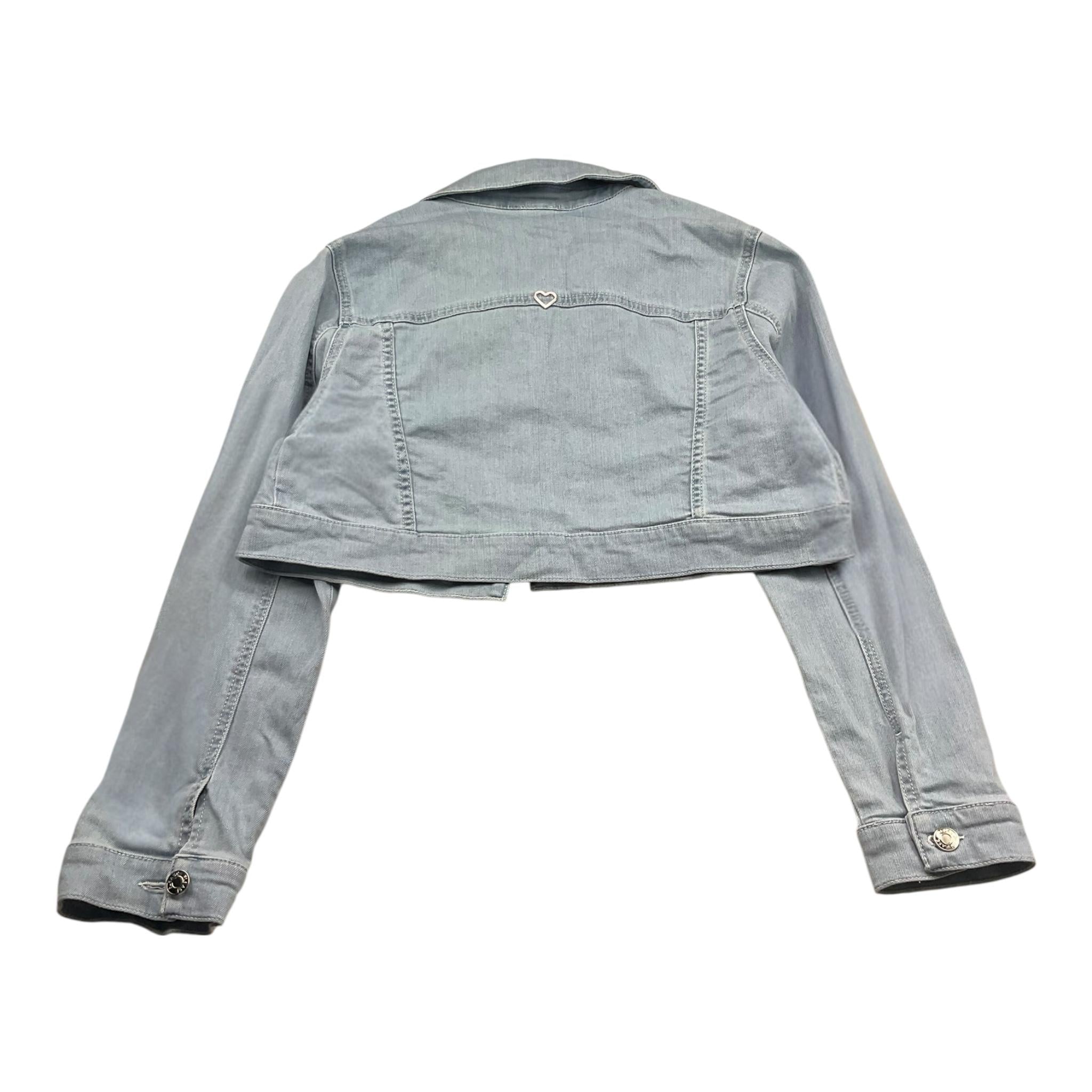 Please Giubbino In Denim Tinta Unita per Bambina JB11012G73 AZZURRO PLEASE 