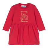 MOSCHINO abito girocollo manica lunga tinta unita Rosso per Bambina MDV0BQ ROSSO MOSCHINO 