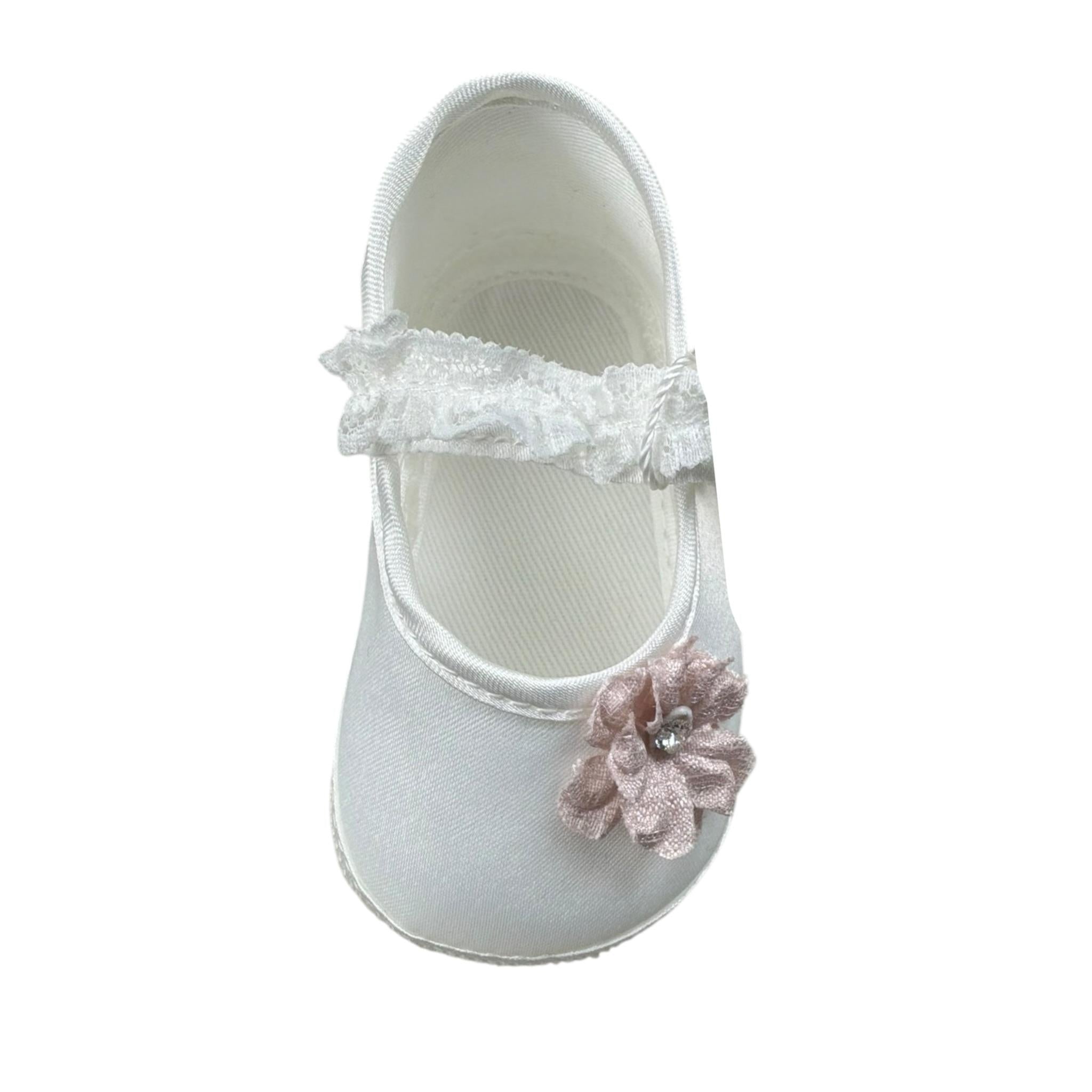 Les Petit Enfantes Ballerina Tinta Unita con Applicazioni per Neonata MIS15 BIANCO LES PETIT ENFANTES 