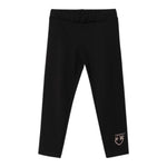 PINKO leggins tinta unita con logo Nero per Bambina FDII NERO PINKO 