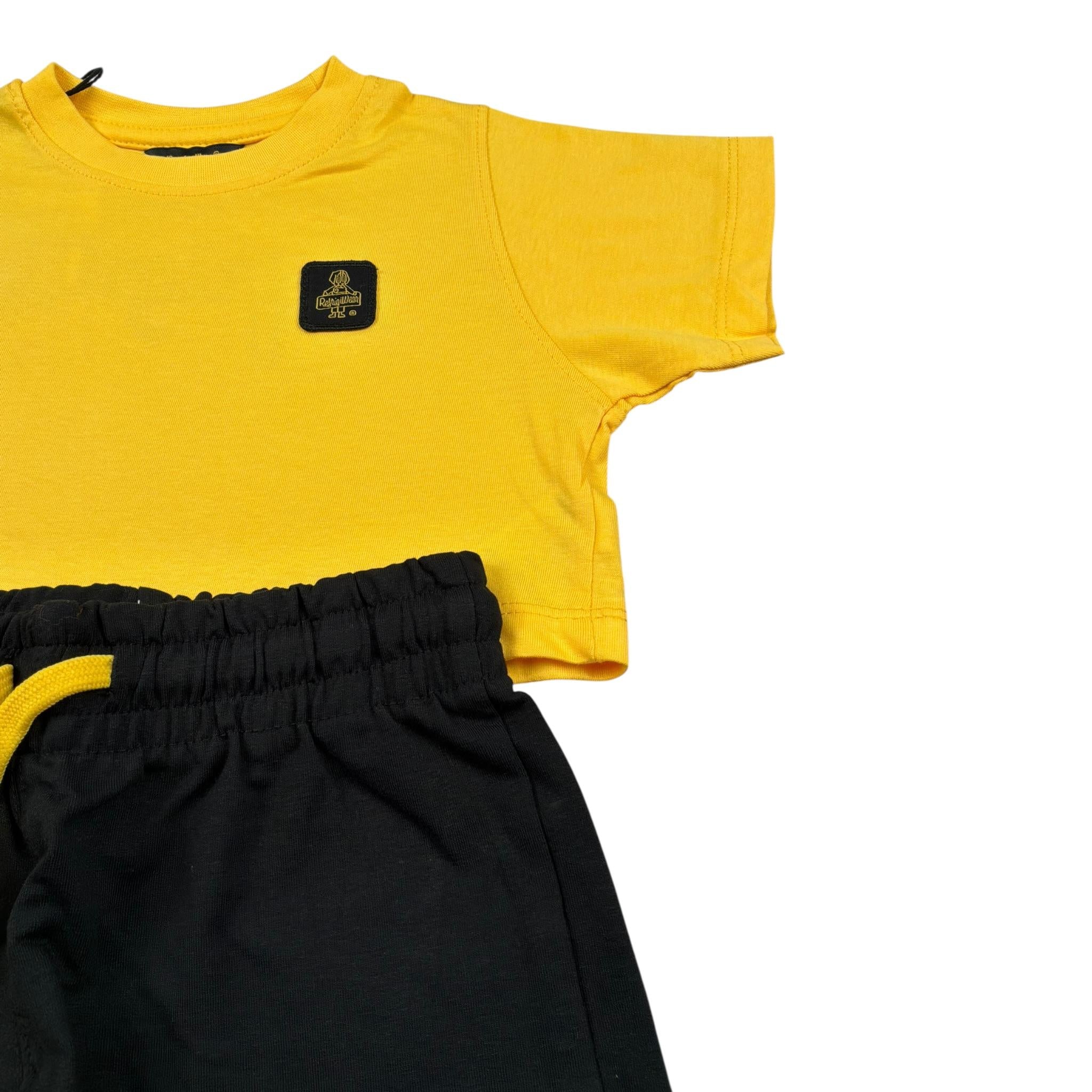 Refrigiwear Completo 2 Pezzi Bicolore T-Shirt-Shorts per Bambina RG1470W25XX GIALLO/NERO REFRIGIWEAR 