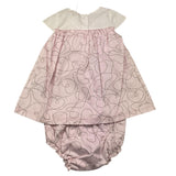 Emc Einfarbiges Halbarmkleid mit rosa Culotte für Baby Mädchen