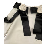 MISS GRANT abito manica lunga tinta unita cn fiocchi in contrasto Panna per Bambina MG1203J PANNA MISS GRANT 