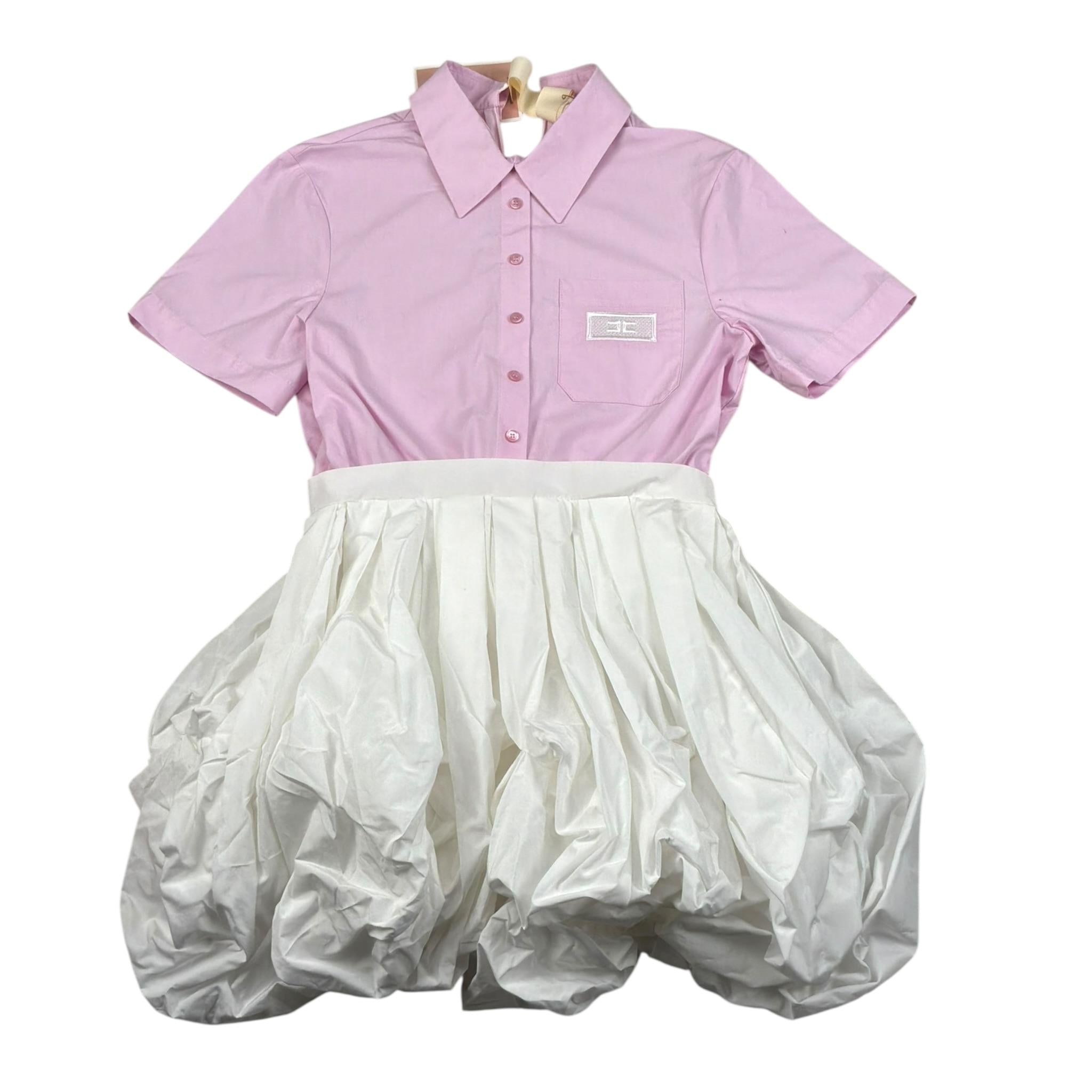 Elisabetta Franchi Abito Mezza Manica Bicolore per Bambina EFAB600 BIANCO/LILLA ELISABETTA FRANCHI 