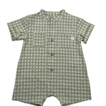 Teddy E Minou Pagliaccetto Mezza Manica Tinta Unita con Stampa per Neonato E25TU047C3159 VERDE TEDDY E MINOU 