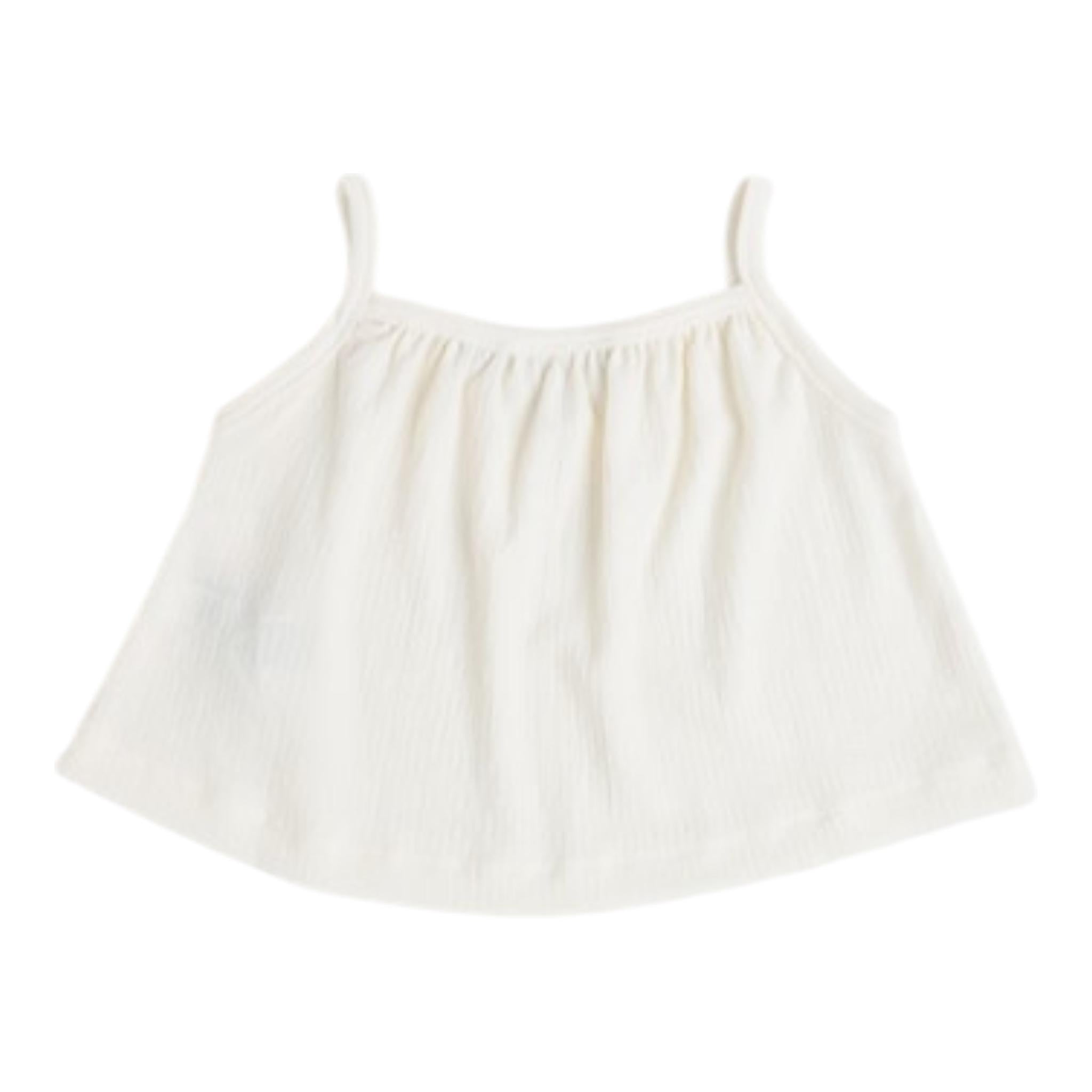 Calvin Klein Top Tinta Unita con Bretelle per Bambina IG0IG02870 PANNA CALVIN KLEIN 